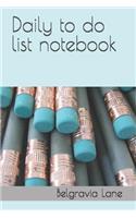 Daily to do list notebook