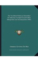 Die Von Herrn Professor Kukenthal Im Indischen Archipel Gesammelten Dekapoden Und Stomatopoden (1902)