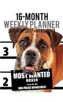 2017-2018 Weekly Planner - Most Wanted Boxer