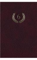 Monogram "6" Grid Notebook: 150 Page Journal Notebook Sketchbook