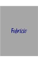 Fabricio: notebook with the name on the cover, elegant, discreet, official notebook for notes, dot grid notebook,