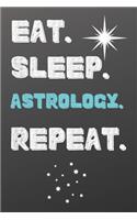 Eat. Sleep. Astrology. Repeat.: Sketchbook Sports Journal-Blank Notebook 6x9 120 Pages