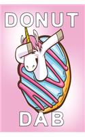 Donut Dab Unicorn notebook