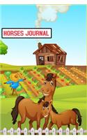 Horses Journal: Cute funny Horses lover notebook, blank lined journal, Animals inspired gift for girls teens women