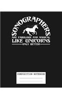 Composition Notebook: Funny Unicorn Soft Glossy Cover Unicorns Kids Wide Ruled Blank Lined Journal Paper 7.5 x 9.25 Inches 110 Pages