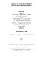 Oversight of the State Department's Antiterrorism Assistance Program