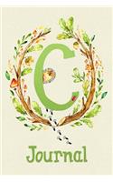 Cute Woodland Critter Journal with Initial