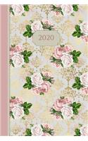 2020 Journal Diary: Pink Roses - 12 Months Week to page 150 pages 6x9 with plenty of Journal space - Contacts - Password - Birthday lists(16 2020 Weekly Planner Organizer Diary Journal)