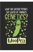 What Did Gregor Mendel Say When He Founded Genetics? WooPea: Was Sagte Gregor Mendel? Notizbuch / Tagebuch / Heft mit Blanko Seiten. Notizheft mit Weißen Blanken Seiten, Malbuch, Journal, Sketchbuch, Planer fü