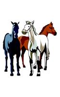 2020 Weekly Planner Horse Illustration Equine Horse Trio 134 Pages