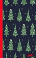 Notes: Christmas Tree Themed Notebook Journal-6x9-100 Wide Ruled Pages-Soft Matte Cover-Perfect Notebook for Holiday Shopping List-Great Gift Idea for Secr