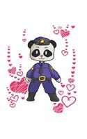 Funny Police Panda Notebook: Graph Paper Journal 6x9 - 120 Pages