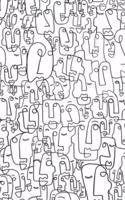 Faces Dotted Notebook (White)