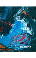 Large Sketchbook: Big Abstract Paint Doodling, Skething Book