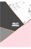 Bullet Journal: Marble + Gold Bullet Journal - 120-Page 1/4 Inch Dot Grid Notebook - 6 X 9 Marble & Gold Perfect Bound Softcover