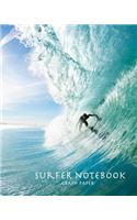 Surfer Notebook Graph Paper: 8 x 10 inch journal, 150 pages