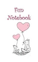 Fun Notebook: Mini Composition Notebook for Girls - Small Journal Sized Cream Colored Pages - Fun Fox