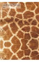 2018-2019 Planner Skin: Medium Academic 2018-19 Agenda With Yearly and Monthly Pages and Giraffe Cover