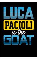 Luca Pacioli is the GOAT: Black, Yellow & Blue Design, Blank College Ruled Line Paper Journal Notebook for Accountants and Their Families. (Bookkeeping and Tax Season 6 x 9 i