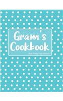 Gram's Cookbook Blue Polka Dot Edition