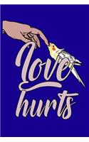 Bird Owner Journals - Cockatiel Love Hurts: 100 Page Lined Journal 6 x 9 Blue Book