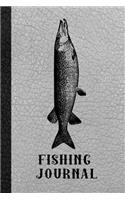 Fishing Journal: The Small Fishing Journal Notebook for All Your Fishing Expeditions - Gray Line Art