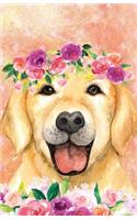 Journal Notebook For Dog Lovers Labrador In Flowers