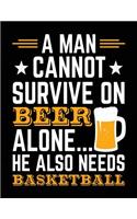 A Man Cannot Survive On Beer Alone... He Also Needs Basketball