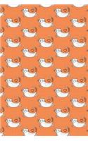 Journal Notebook For Cat Lovers Flying Cats Pattern 6