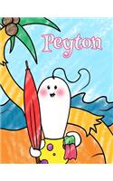 Peyton: Personalized Children's Coloring Book, Ima Gonna Color My Day at the Beach