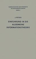 Einfuhrung in die allgemeine Informationstheorie