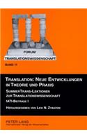 Translation: Neue Entwicklungen in Theorie Und Praxis