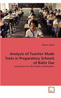 Analysis of Teacher Made Tests in Preparatory Schools of Bahir Dar