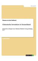 Chinesische Investition in Deutschland