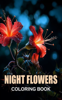 Night Flowers Coloring Book