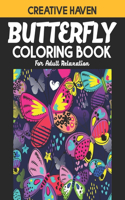 Creative Haven Butterfly Coloring Book For Adult Relaxation