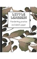 Little learners handwriting practice and sketch paper