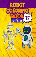 Robot Coloring Book for Kids, Ages 4-8