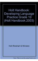 Holt Handbook: Developing Language Practice Grade 10