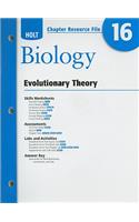 Holt Biology Chapter 16 Resource File: Evolutionary Theory