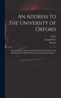 Address to the University of Oxford