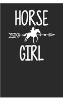Horse Girl: Horses Notebook, Graph Paper (6 x 9 - 120 pages) Animal Themed Notebook for Daily Journal, Diary, and Gift