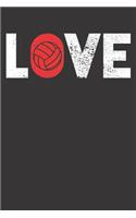 Notebook 6x9 120 Pages: Volleyball Beach Vintage