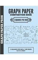 Graph Paper Composition Book - 5 Squares Per Inch