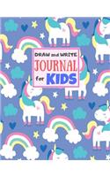 Draw and Write Journal for Kids: Cute Unicorn Matte Cover Design for Drawing, Creative Writing, Doodling, Creating Your Own Story, Illustration Book and Diary (Perfect Gift for Kids