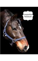 Composition Notebook: Artistic Horse Photo Cover Composition Notebook, 8 x 10, 120 Wide Rule Lined Pages For Homework, Note Taking, Writing or Journaling