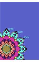 Blank Diary book: 6 x 9, 100 Pages, Unique Mandala Designs for Cover, Blank book, Recipe, Planner, Journal to Write in Classic Notebook Ruled Diary for Men Women Writ