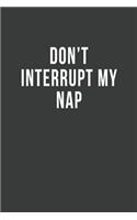 Don't Interrupt My Nap