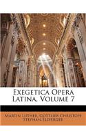 Exegetica Opera Latina, Volume 7