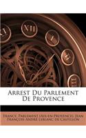 Arrest Du Parlement De Provence